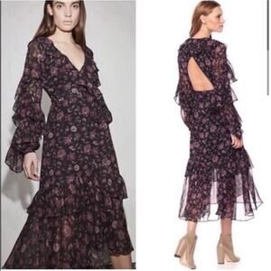 AMUR Rumi Floral Wrap Dress